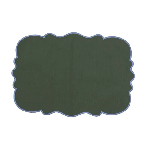 Jogo Americano Entreposto - Cedro Bordado em Denim - 6 unidades