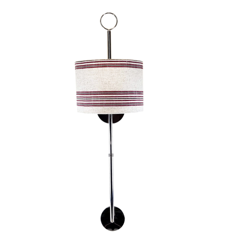 Arandela de Inóx com Cúpula Listada