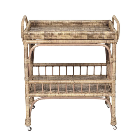 Carrinho de Chá Rotim e Junco