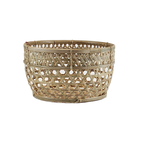 Cesta Decorativa Redonda Funda em Fibra Natural - PP