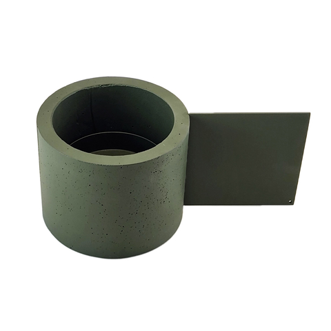 Vaso Baixo em Concreto Verde Militar - Coleção Tag