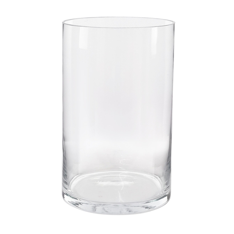 Vaso Cilíndrico de Vidro Transparente