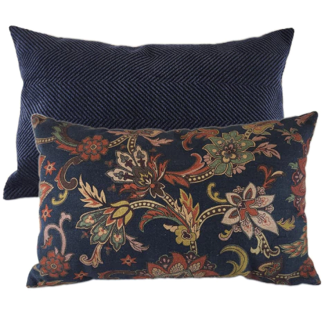 Almofada Decorativa CL Pasley Blue e Chevron Marinho - Rim