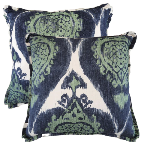 Almofada Decorativa CL Ikat Suécia Sage - Quadrada