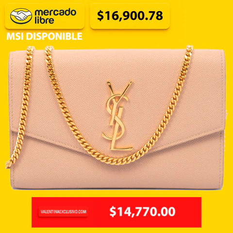 Saint Laurent Cartera con cadena Uptown de piel PRE-LOVED - buy online