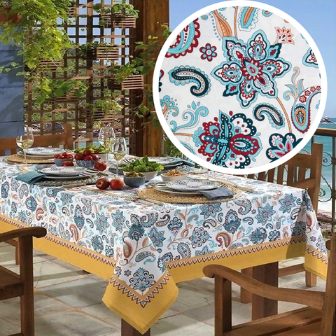 Toalha Mesa Quadrada Clean Renova Digital Dohler - 1,40 4 Lugares - Limpa Fácil - Tecido Estampada