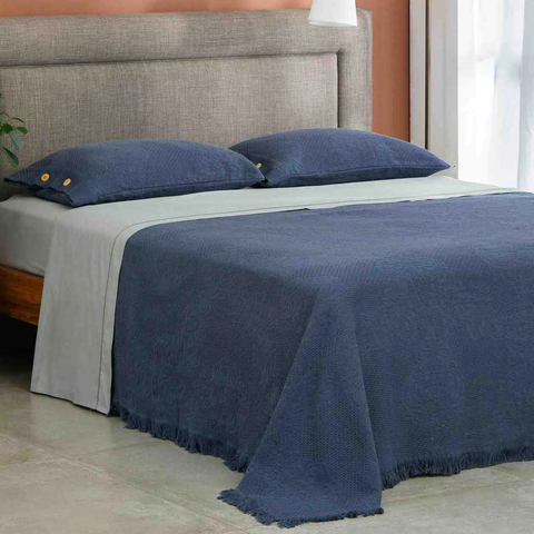Colcha Queen Buddemeyer Medalhão 100% Puro Algodão Jacquard 2,35 x 2,50 com Franjas - Manta Peseira