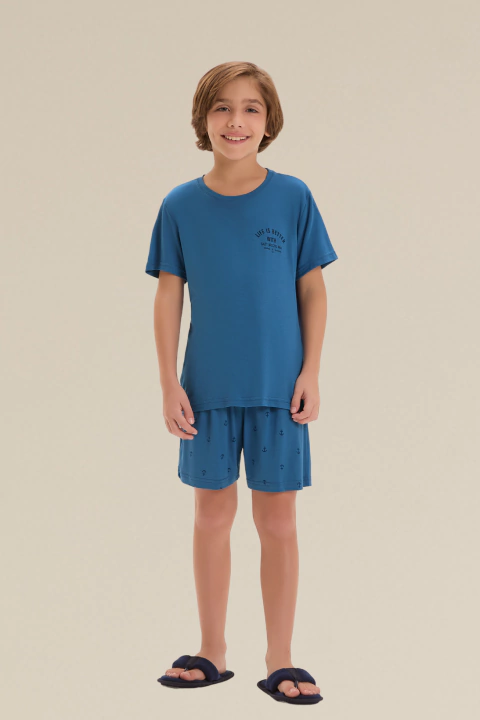 Pijama Infantil Masculino Algodão Ocean na internet