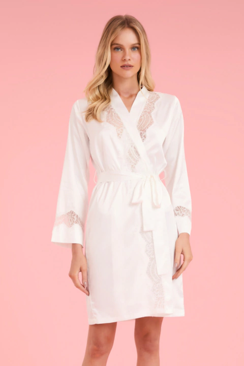 Bouquet Robe Curto Manga Longa Cetim - comprar online