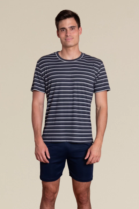 Dads Pijama Curto Masculino Malha Fria Mist - comprar online