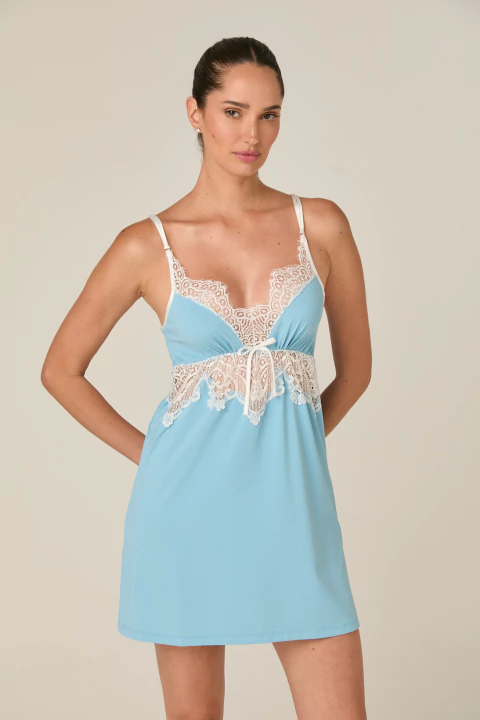 Celeste Camisola Curta Alça Fluity - comprar online