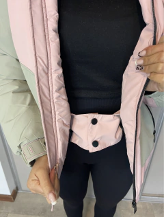 Campera de Dama con Trampa para la Nieve (Rosa/Gris) - tienda online