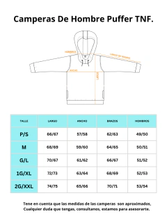 Campera TnF Puffer Térmica.