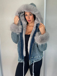 Campera Denim con Piel desmontable - tienda online