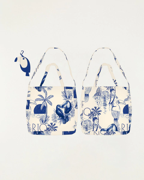 Bolsinha Me Leva Tucanos Navy Farm - comprar online