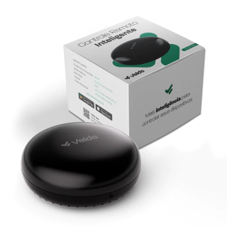 Controle Universal Inteligente Wi-Fi Velds, Infravermelho 360°, Preto