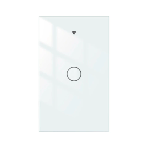 Interruptor inteligente Wi-Fi Velds com 1 botão touch branco, design moderno e controle por aplicativo