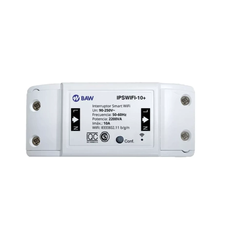 INTERRUPTOR INTELIGENTE WIFI CON BORNERA 2200VA-10A BAW