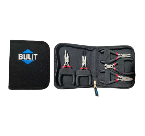 SET DE 5 PINZAS DE 4.5" + ESTUCHE BORDADO BULIT PZA S6 SET PRE