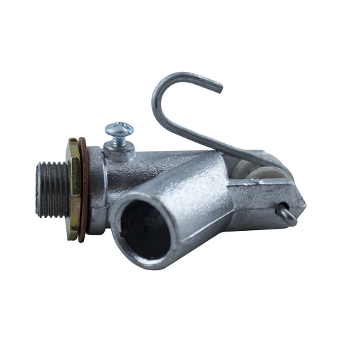 Gancho de suspencion 5/8 c/niple y roldana 18x25 p/pantallas industriales (SP ILUMINACION)