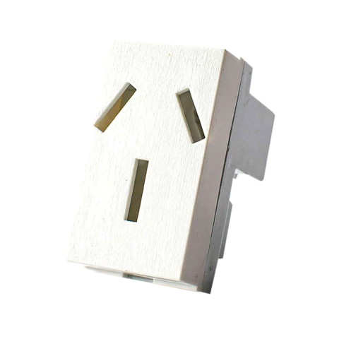 Modulo tomacorriente 3p chatas 20a blanco linea verona platinum (JELUZ)