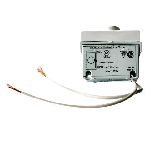 Modulo regulador de ventilacion dimmer 150w blanco linea verona platinum