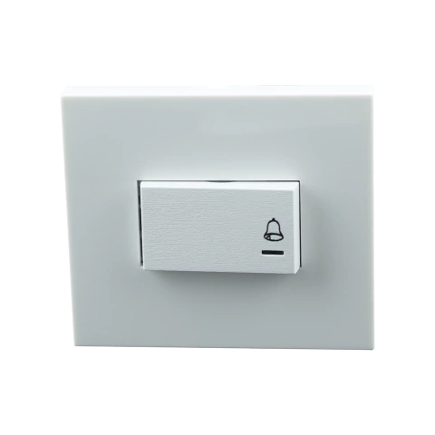 Llave armada 1 pulsador mignon completa platinum blanco jeluz (JELUZ)