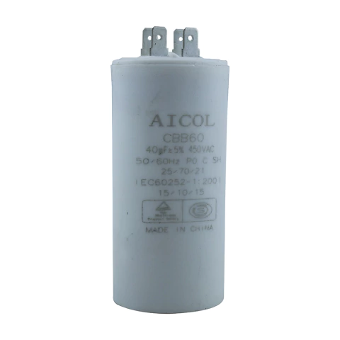 Capacitor monofasico 400vca mkp 40mf c/sello