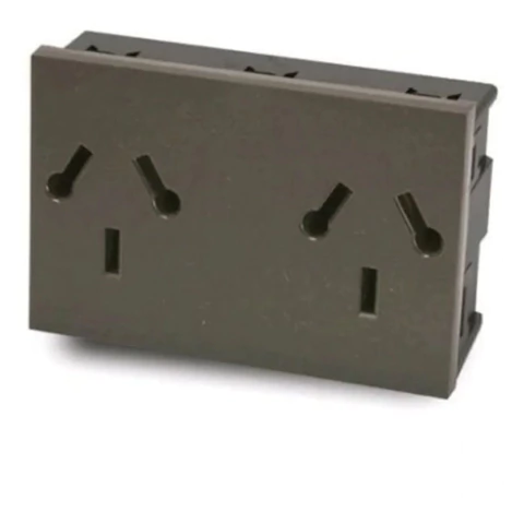 Módulo Toma Doble Combinado 10A Gris Cambre 7989 - comprar online