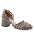 Sandália Salto Médio Couro Clement Taupe