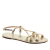 Sandália Rasteira Couro Sens Ouro Light