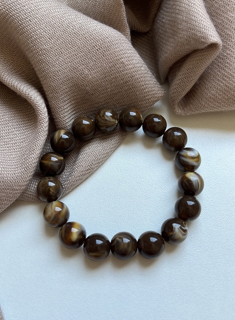 Pulseira Esfera Marron Mescla