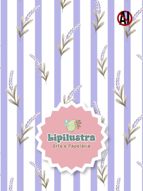 Kit Digital Estampa Lavandas em Aquarela + Clip Art | Download Digital