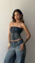 Top Jeans Dirty Wash – Tábata na internet