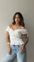 Blusa Franzida Off White – Mendria