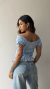 Blusa Franzida Azul – Mendria - comprar online