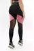 Legging Cintura Alta Det em Rose Tulê e Tela Preto REF: LX122