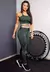 Legging Cintura Alta + Cropped Cinza Verde Fitness REF: CCA5 na internet