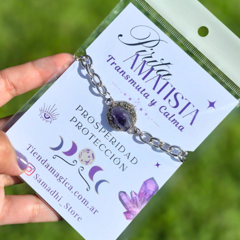 Pulsera Pirita y Amatista | Protección, claridad y abundancia - comprar online