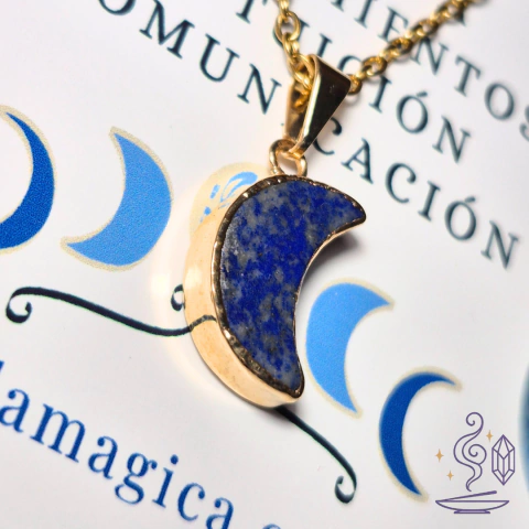 Collar Luna Lapislázuli Gold | Elegancia, protección y energía intuitiva - comprar online