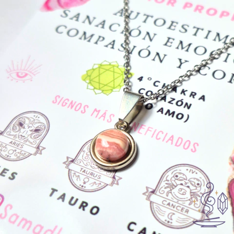 Collar Mínimal Rodocrosita • Amor Propio y Autoestima - comprar online