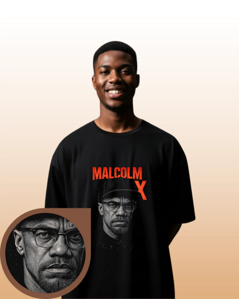 Camiseta Oversized Halftone - Malcom X "Red" - comprar online