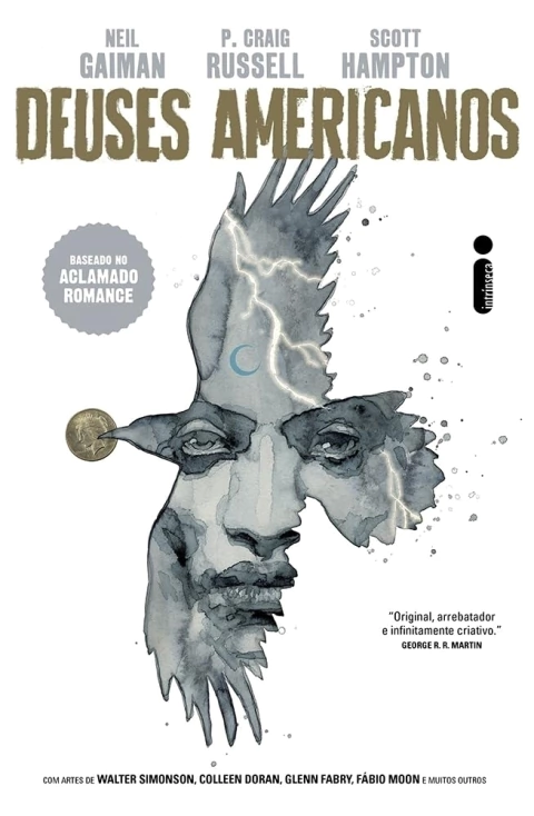 Deuses Americanos: Sombras - Graphic Novel - Volume 1 - Autor: Neil Gaiman / P. Craig Russell / Scott Hampton (2018) [novo]