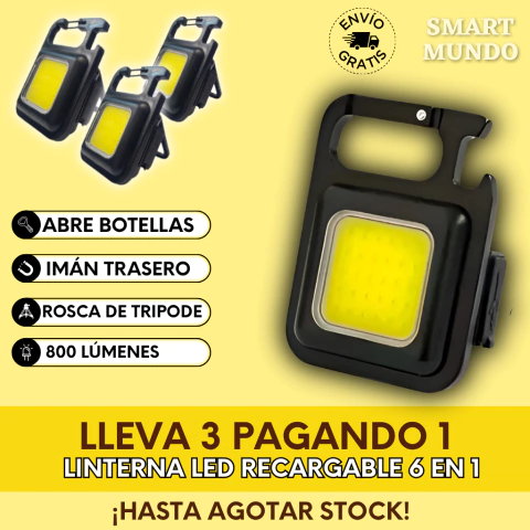 LINTERNA SMARTMUNDO 6 EN 1 (3x1 HASTA ACABAR STOCK
