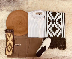 Conjunto completo, Boina de Paño y Bufanda.