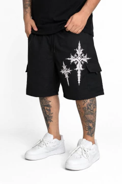 Shorts Cargo de Tactel Tripside “Dagger” - Preto - R.O STYLLUS 