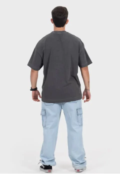 Imagem do CAMISETA OVERSIZED BULKY CINZA ESTONADO