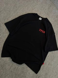 Camiseta Oversized Premium Trip Side Connection Network - Preta