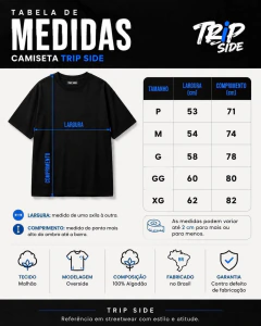 Camiseta Over Boxy Trip Side Tag Eagle - Preta na internet