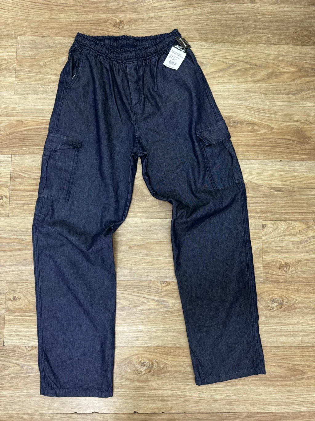 CALÇA CARGO JEANS ESCURO